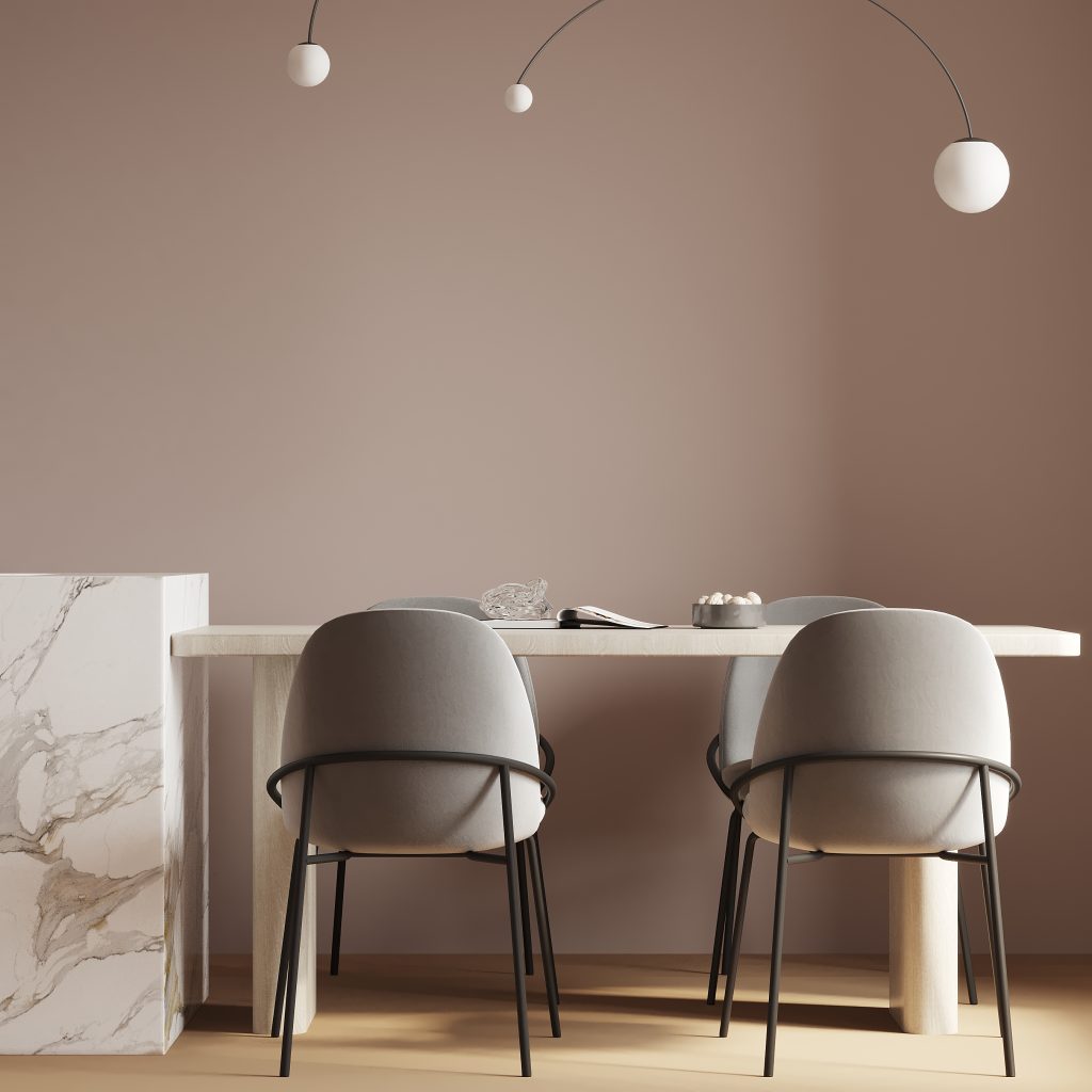 dining-room-with-table-chair-front-pink-wall-3d-render